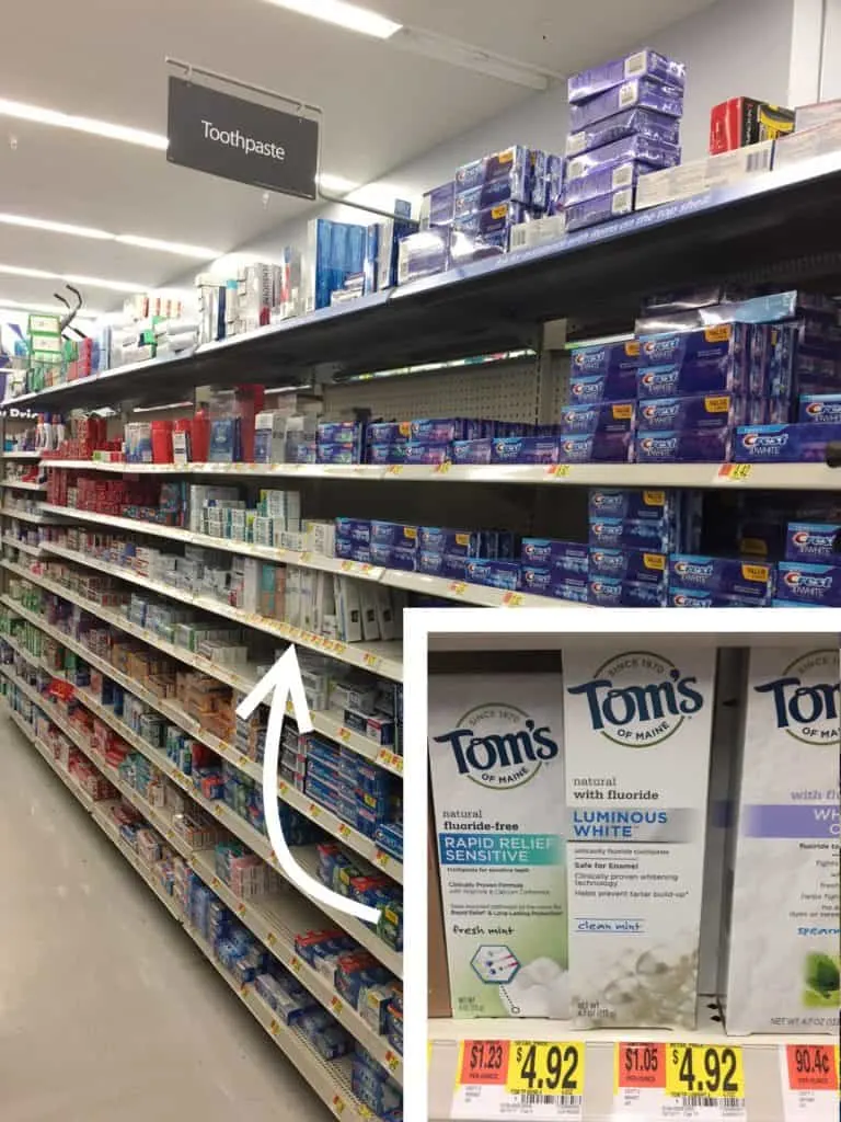 toothpaste aisle at the store