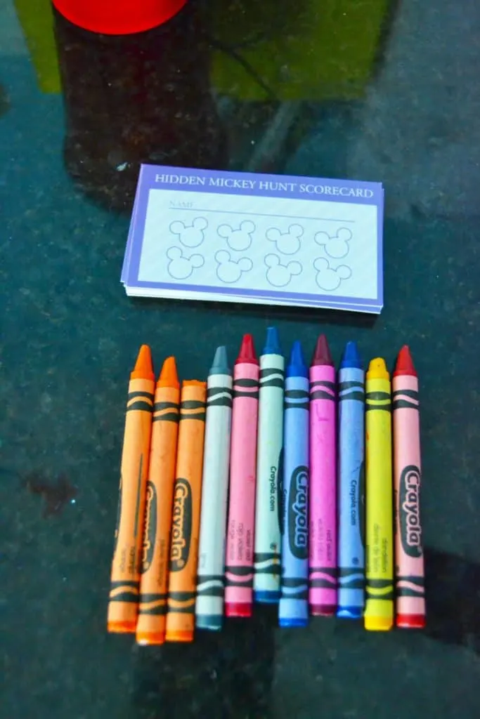 Hidden Mickey game score cards