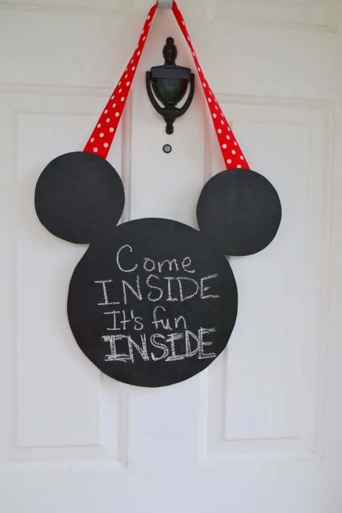 Mickey Mouse Eats chalkboard sign