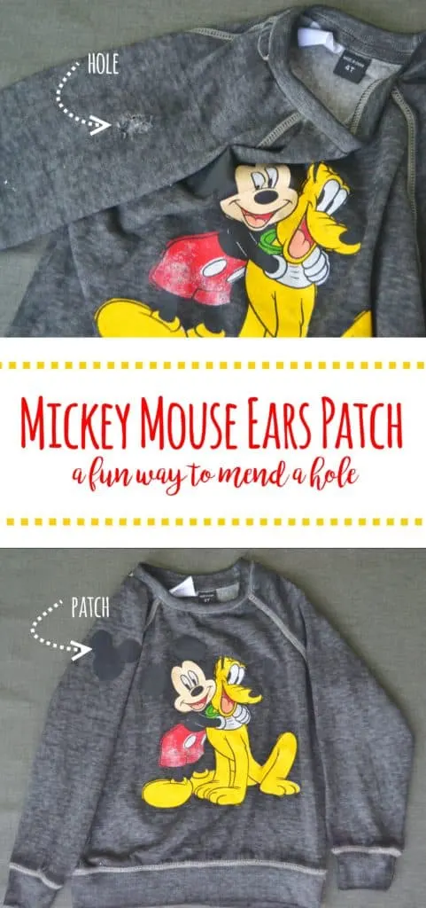 Mickey Mouse Ears Patch mending idea