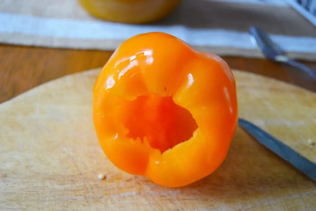 pepper with top chopped off