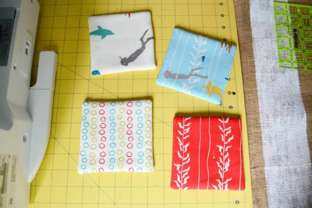 coasters turned right side out
