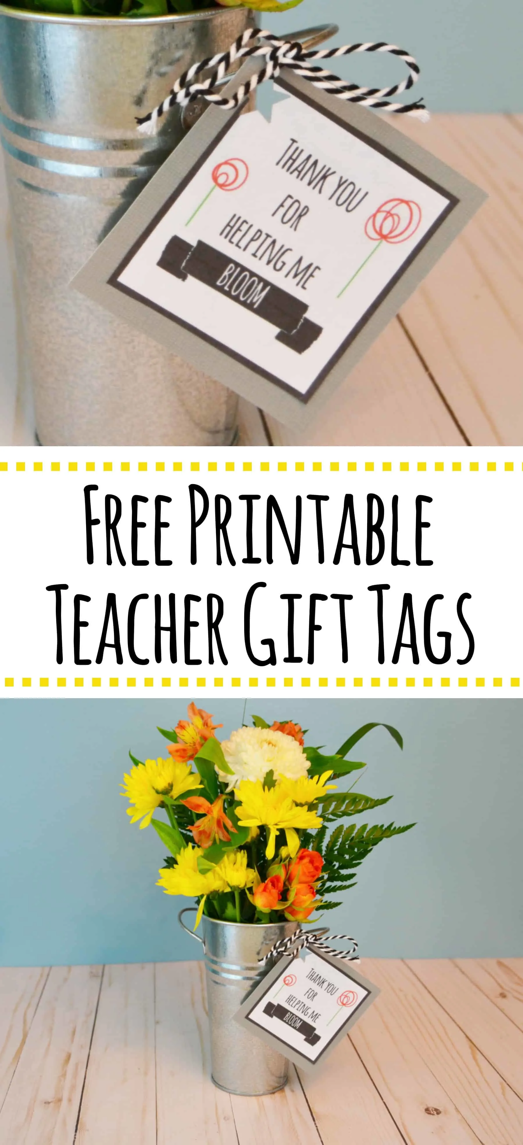 Printable tags for teacher floral gifts