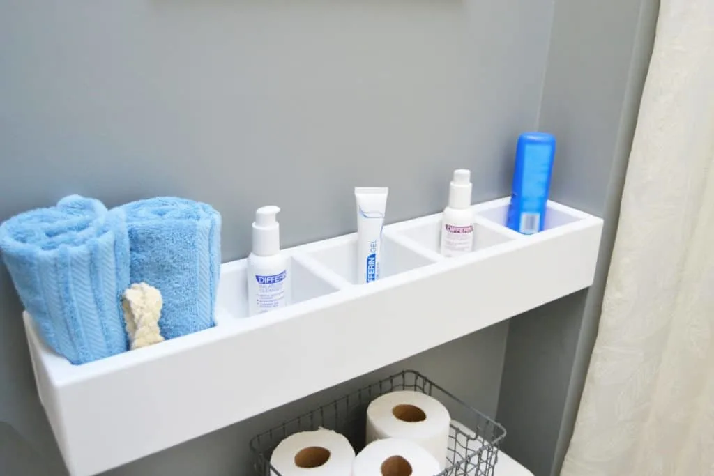 skincare products on shelf