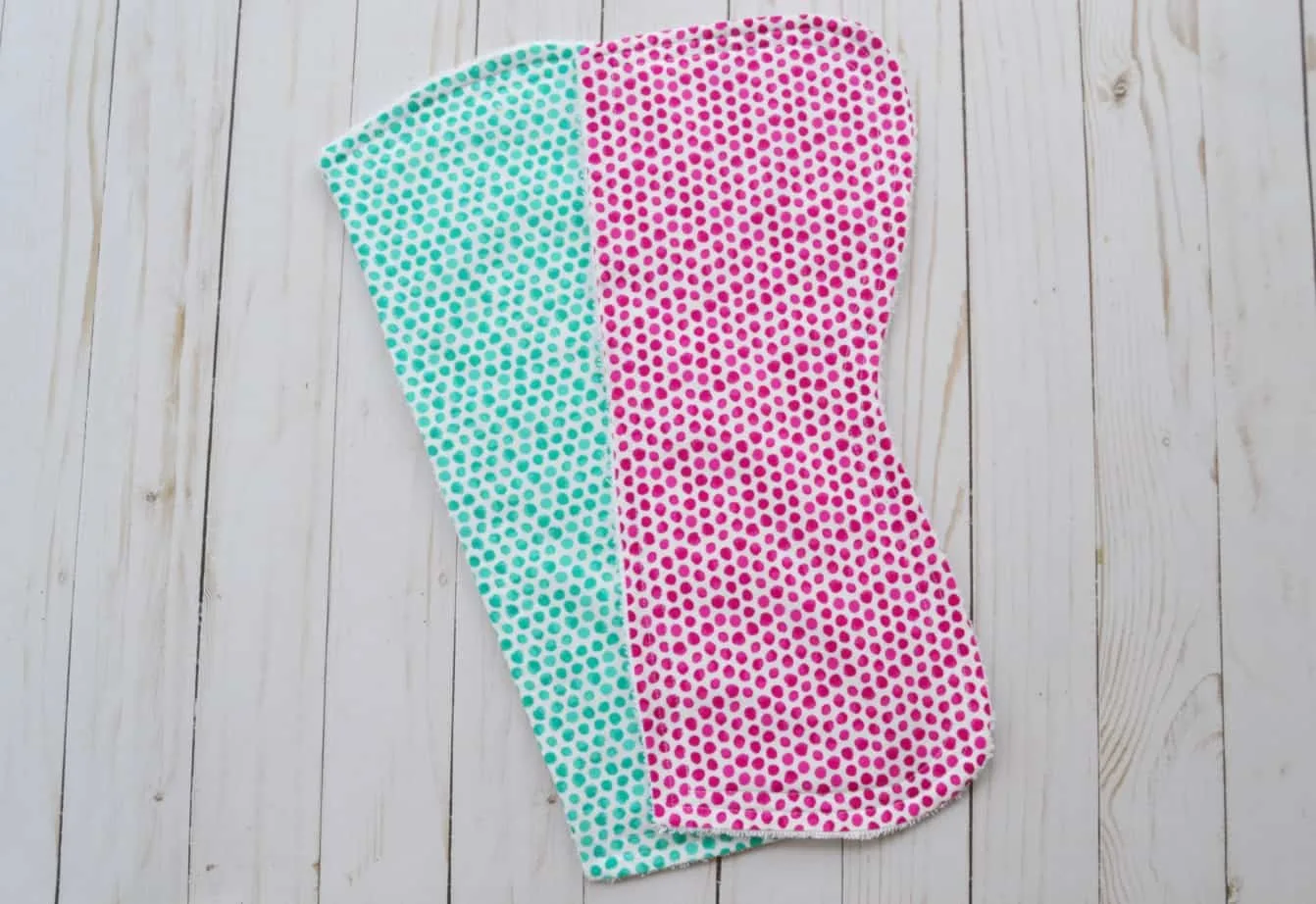 half contour burp cloth