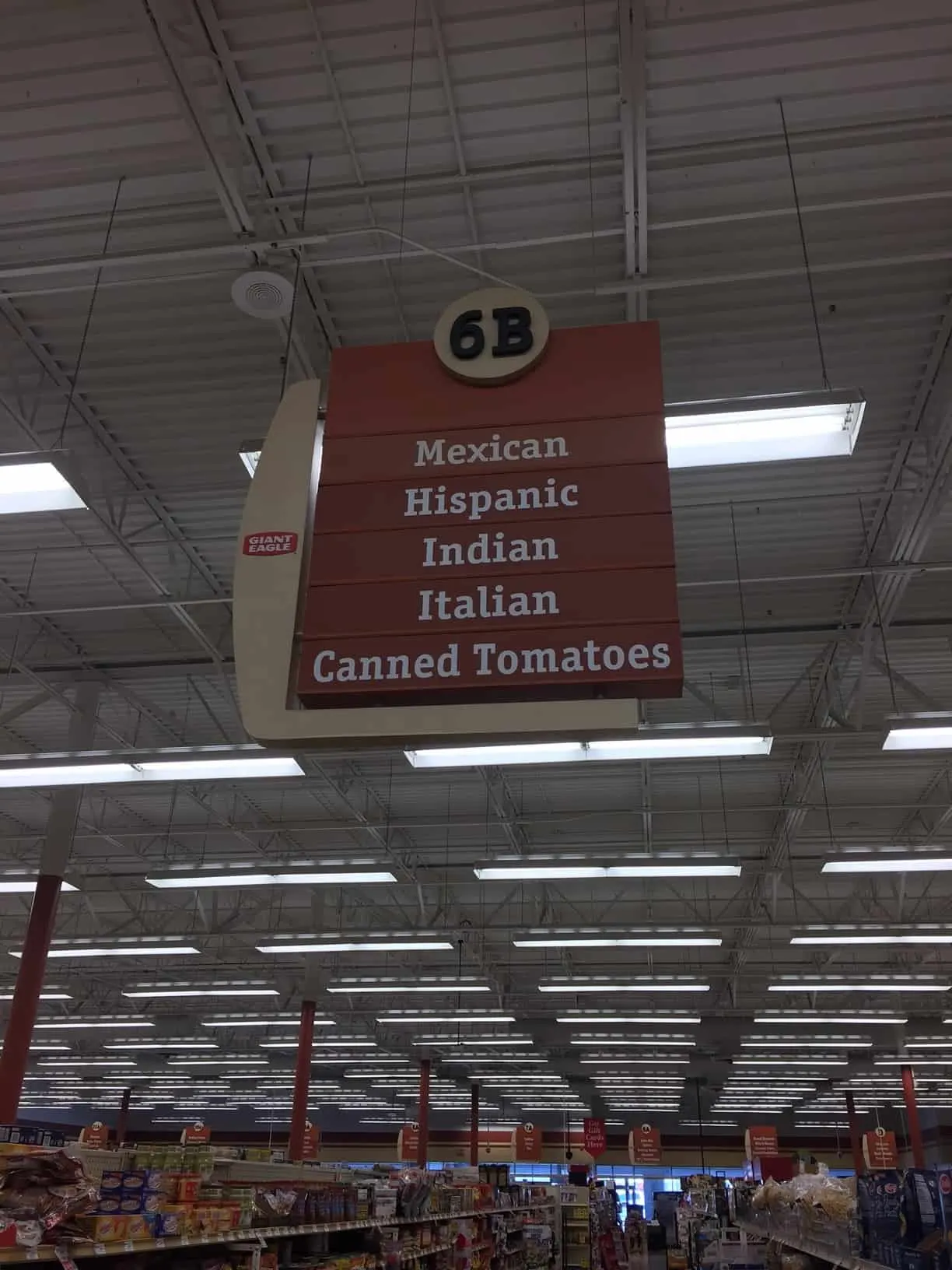 International aisle at the grocery store