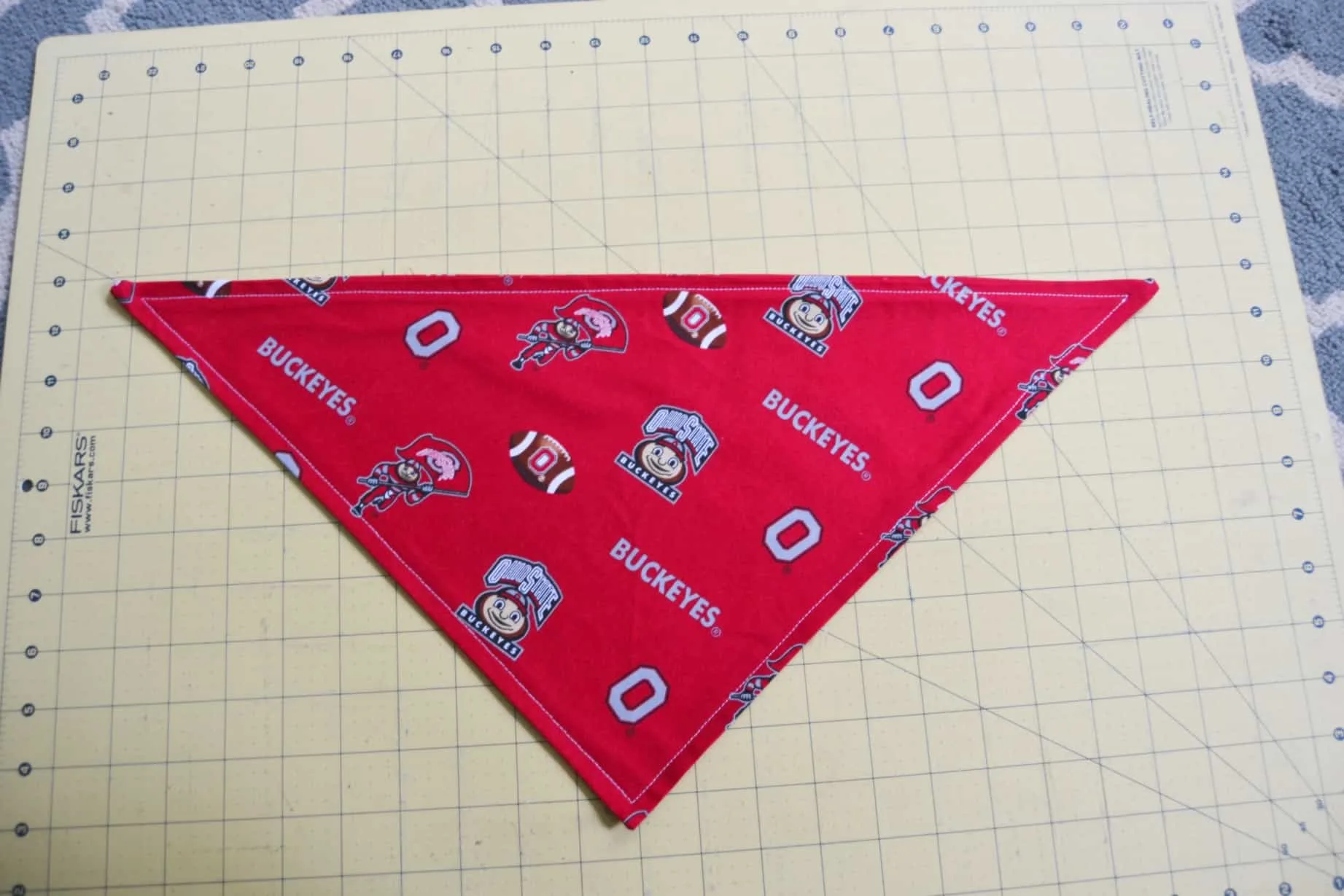 pressed and topstitched