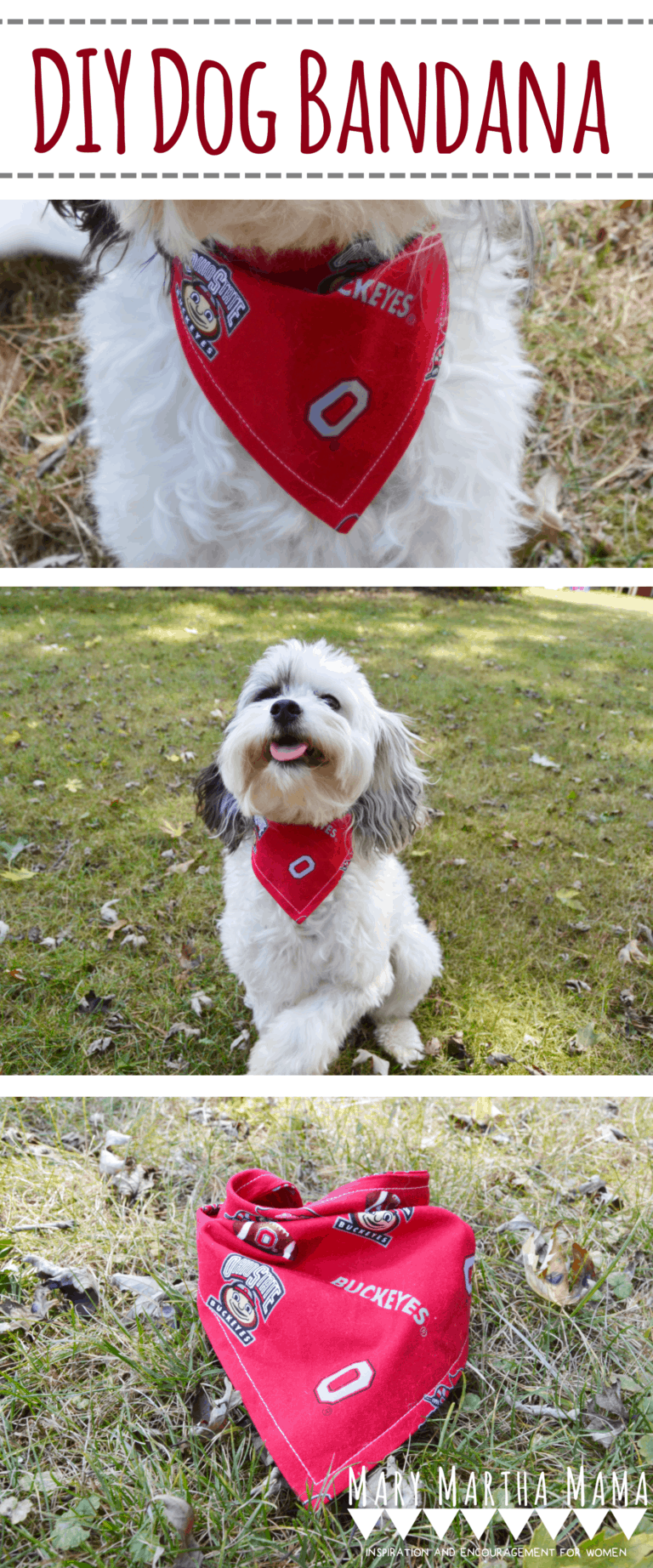 DIY Dog Bandana Mary Martha Mama