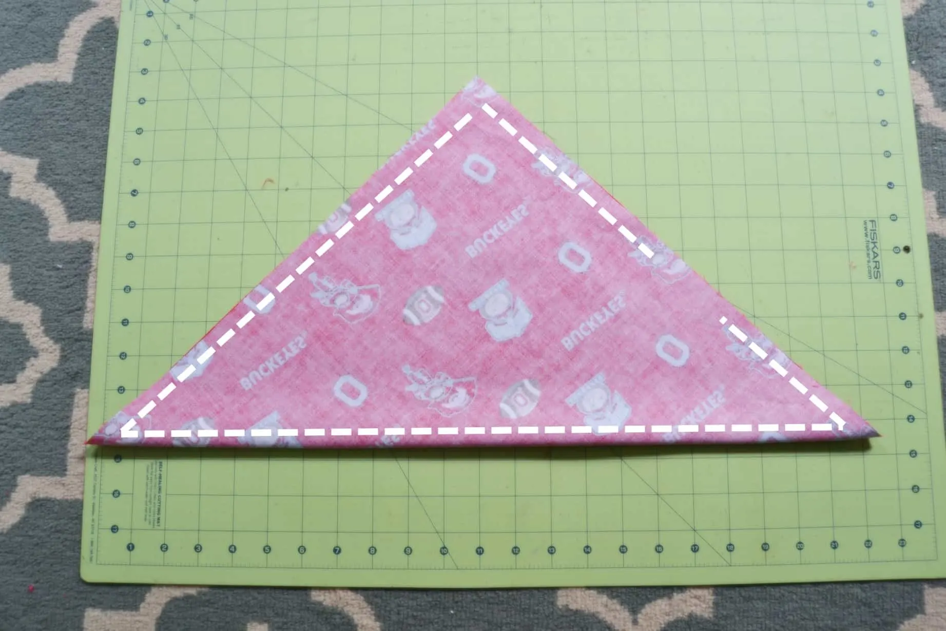 lines showing where to sew