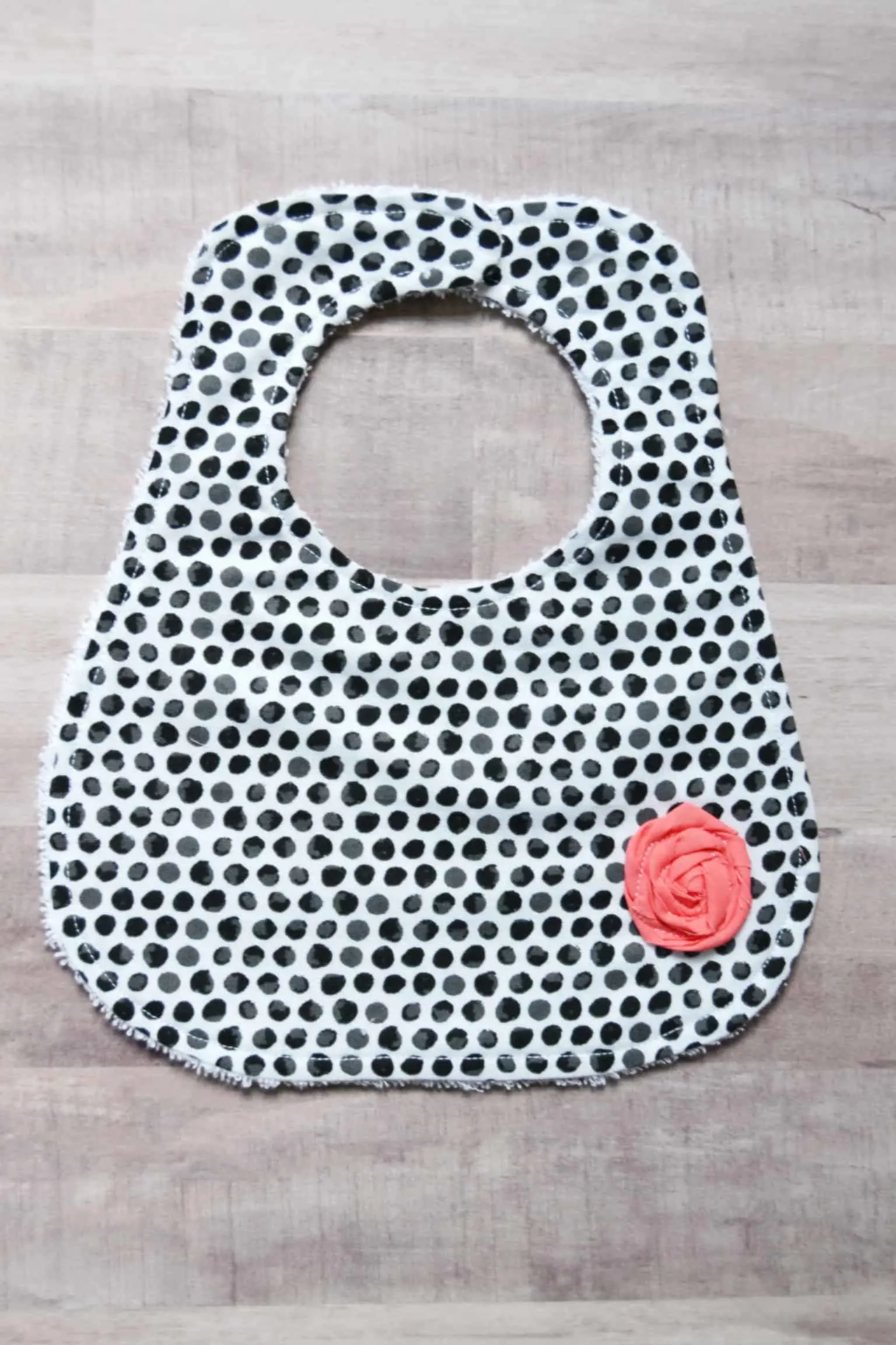 fabric flower bib