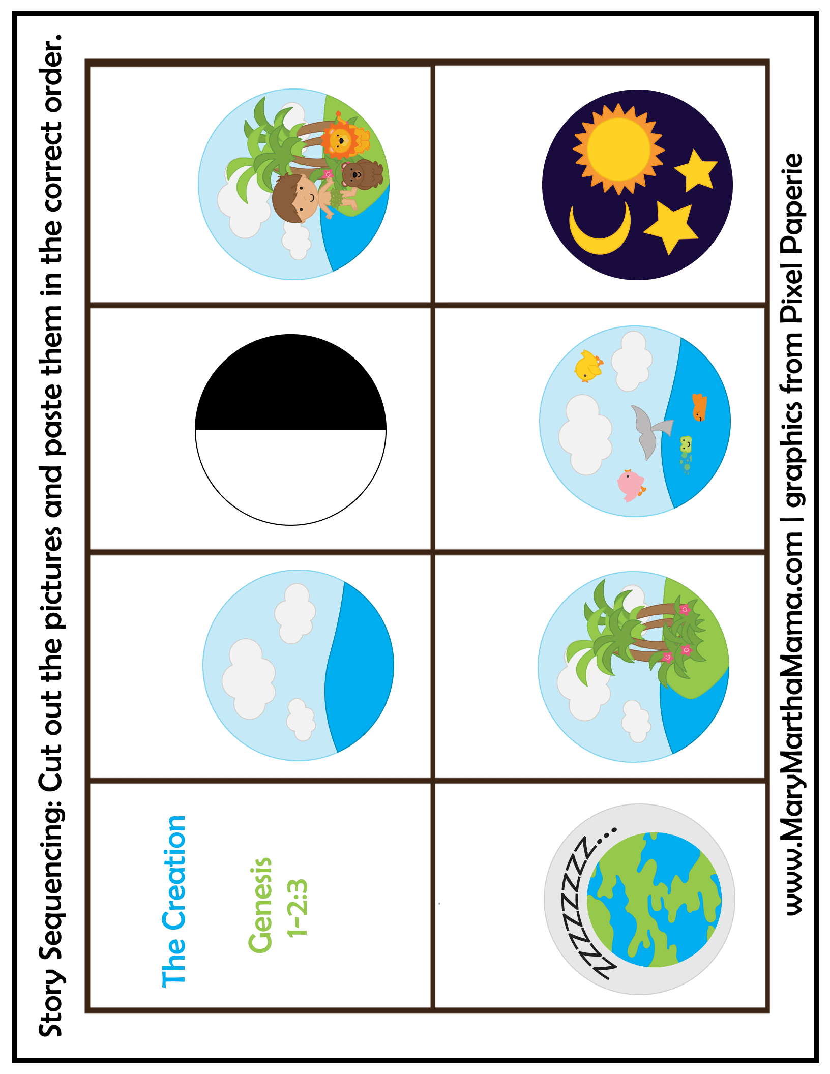 Printable Creation Worksheets - Printable Blank World