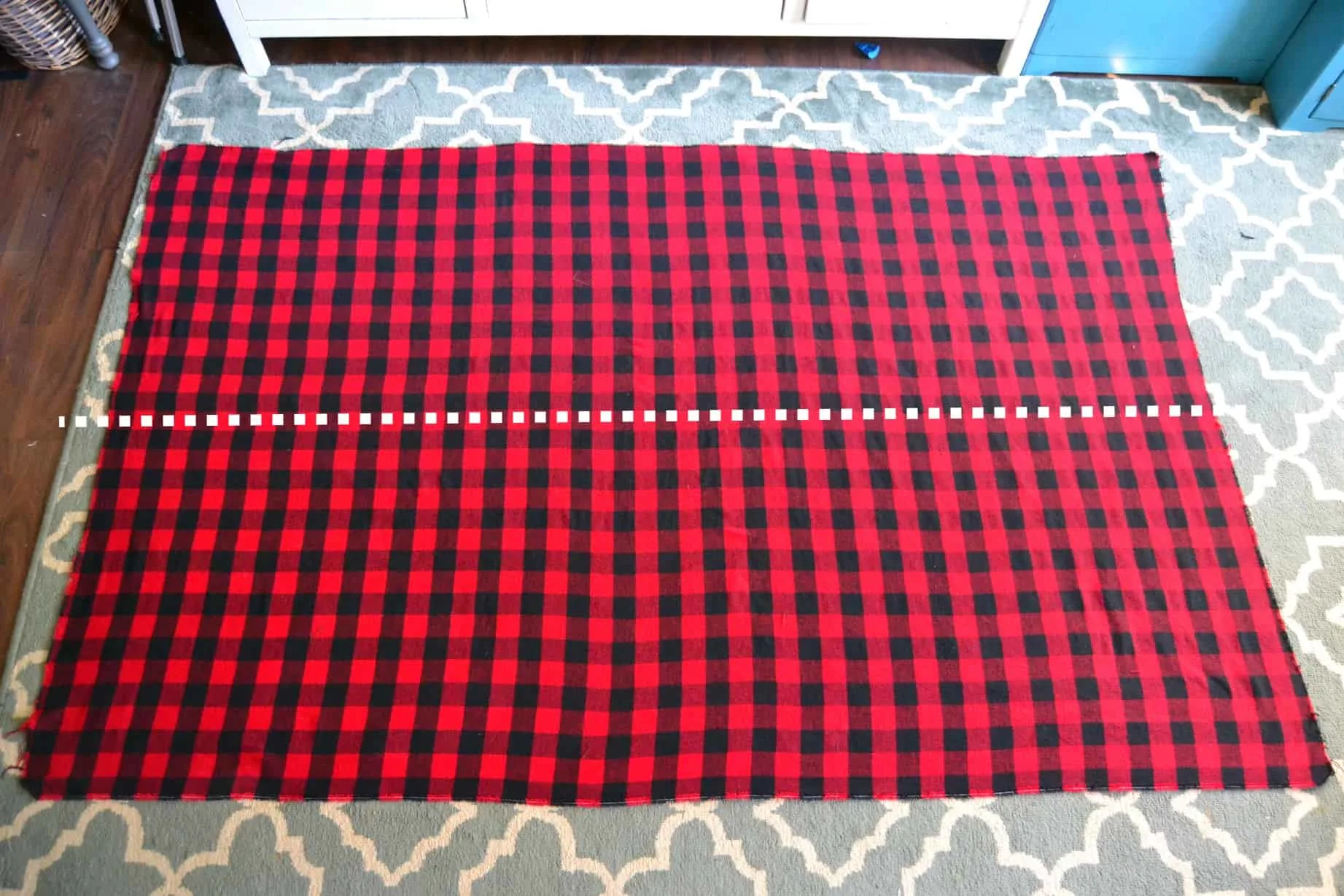 line across the fabric