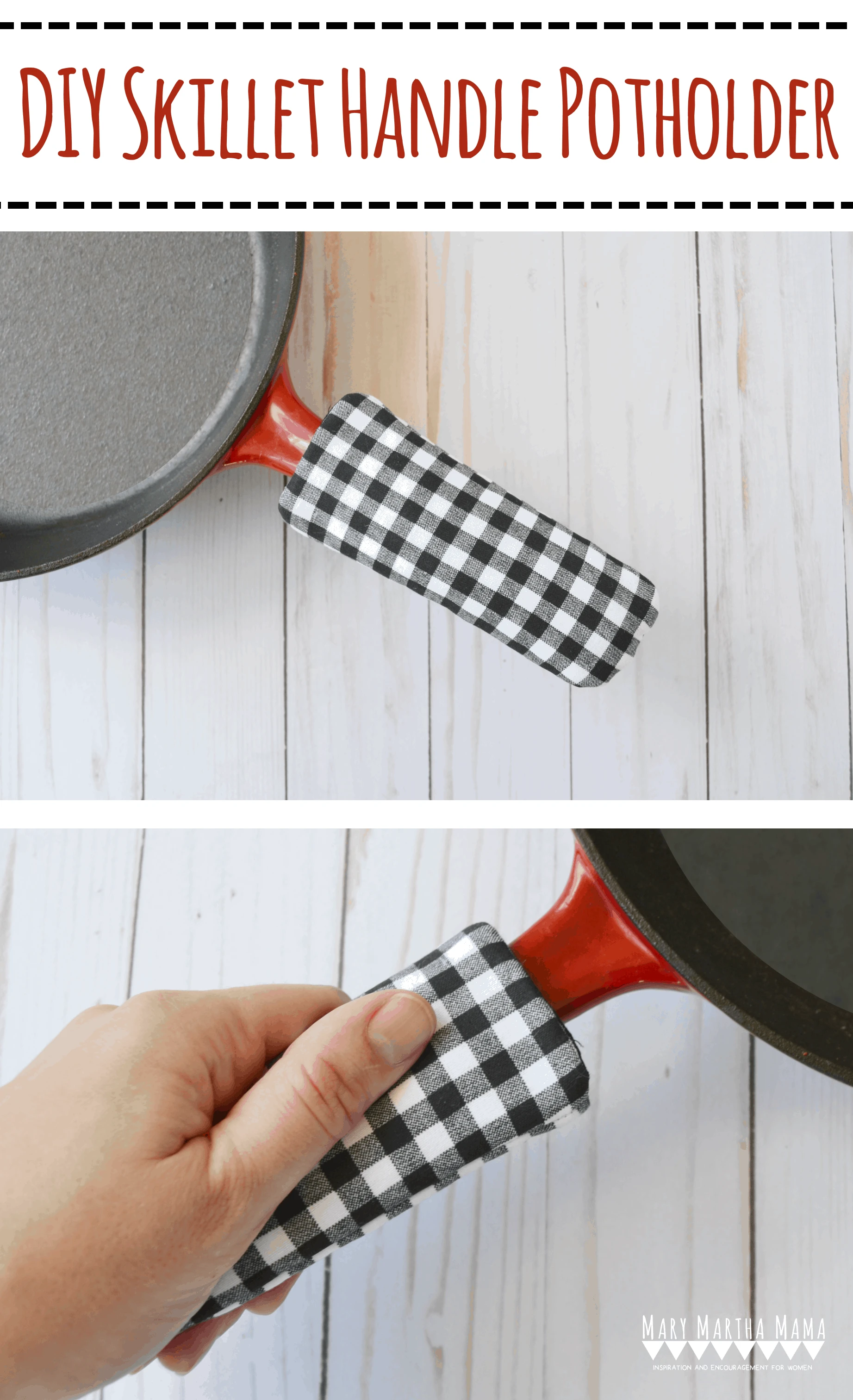 Cast Iron Skillet Handle Cover DIY - A Beautiful Mess