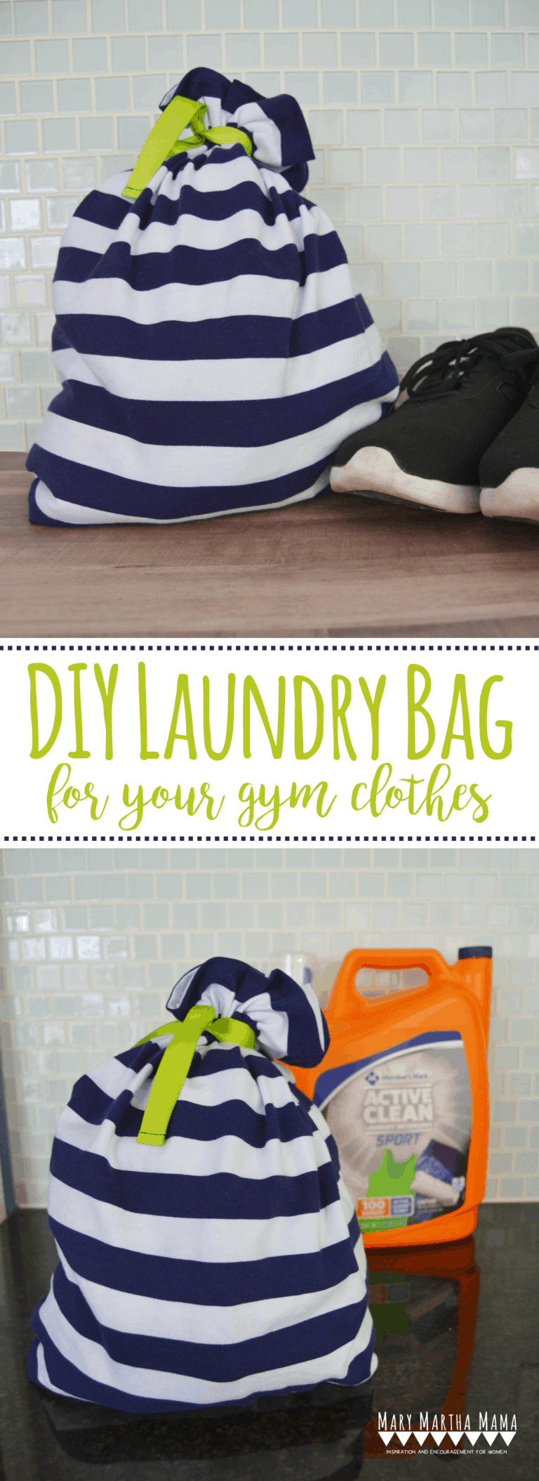 DIY Laundry Bag for Gym Clothes Mary Martha Mama