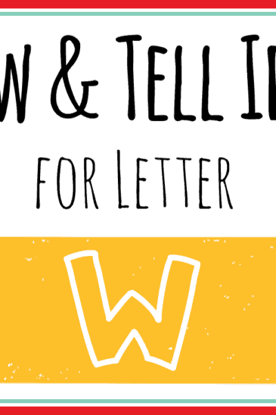 Show And Tell Letter W Mary Martha Mama