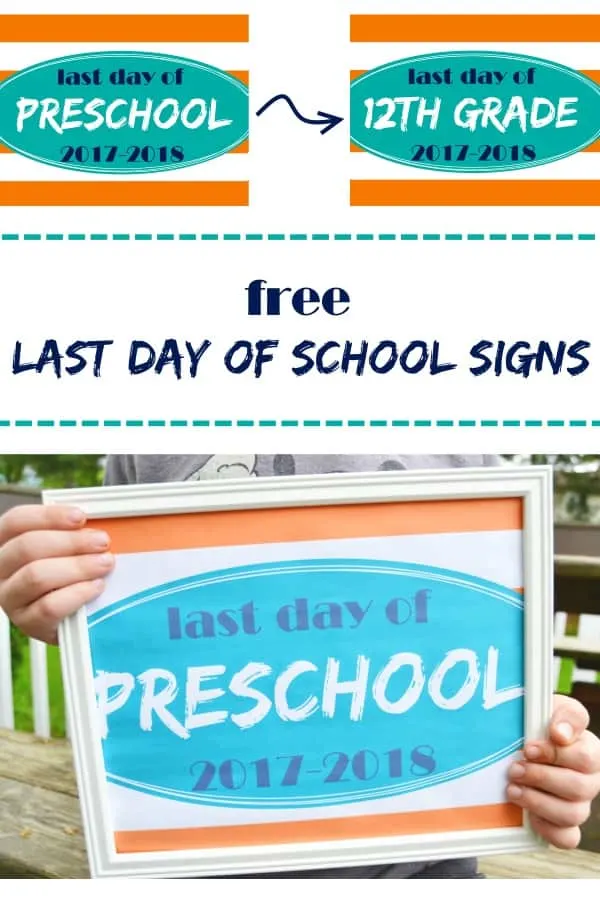 last day of school signs
