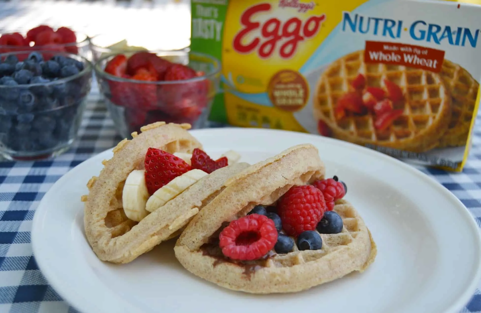 fruity waffle tacos