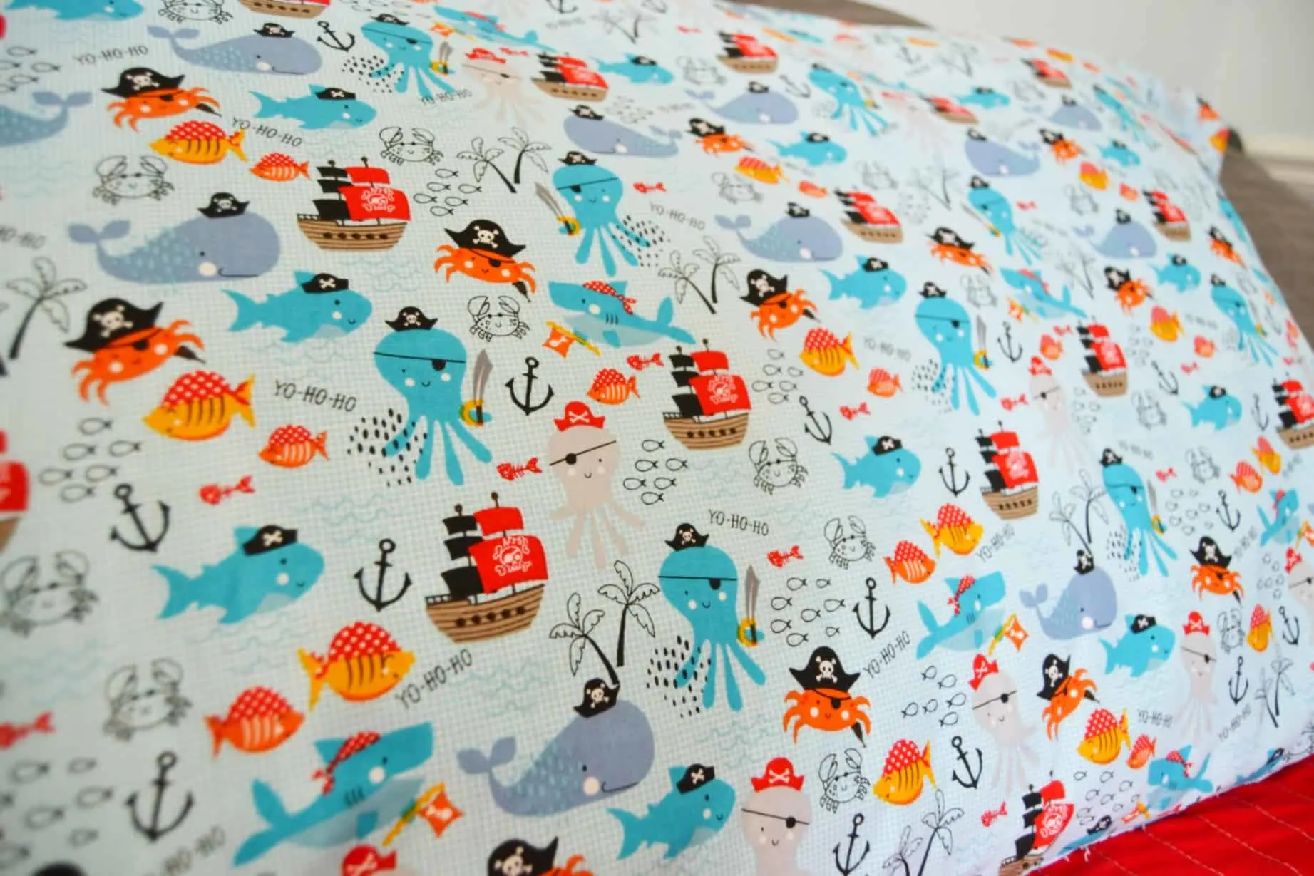 closeup of pillowcase