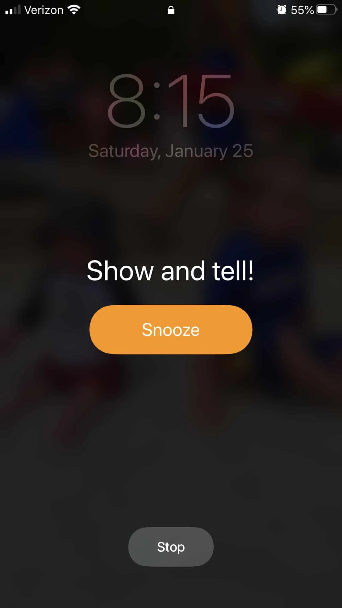 show and tell alarm