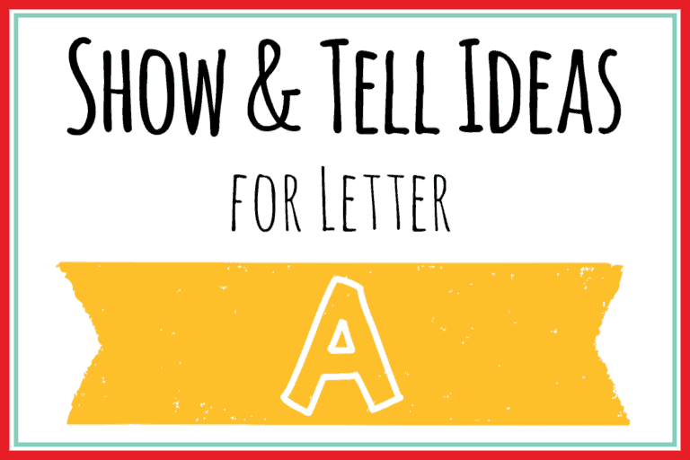 show and tell letter a