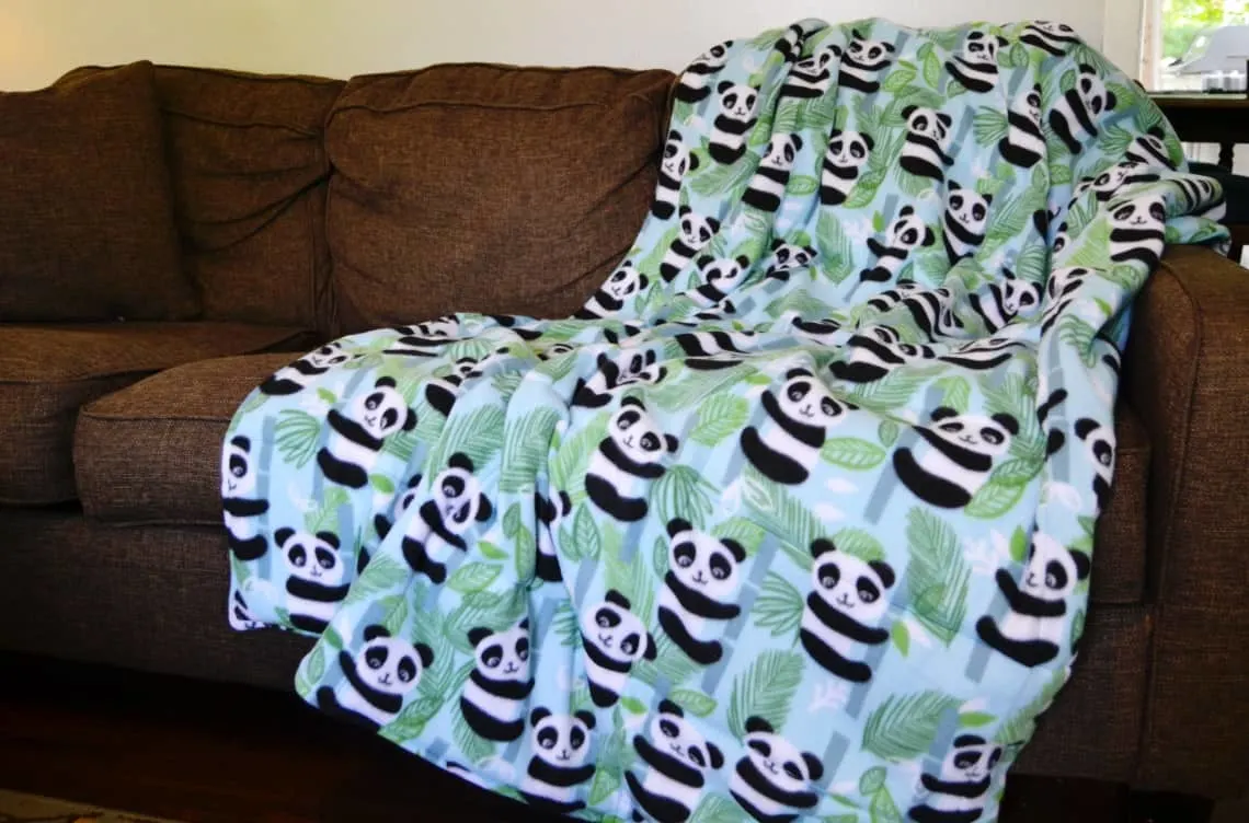 finished weighted blanket made with how to make a weighted blanket tutorial