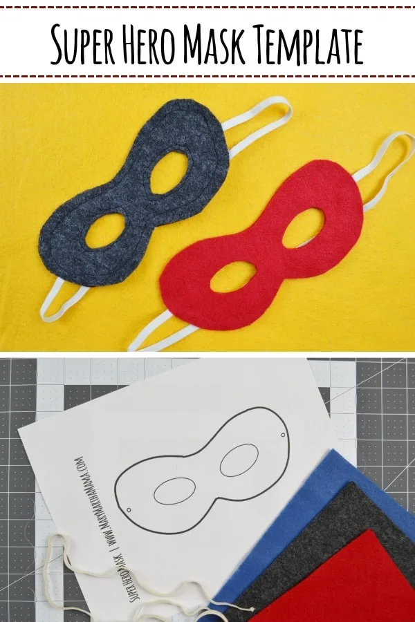 Free printable super hero mask template- DIY super hero mask tutorial