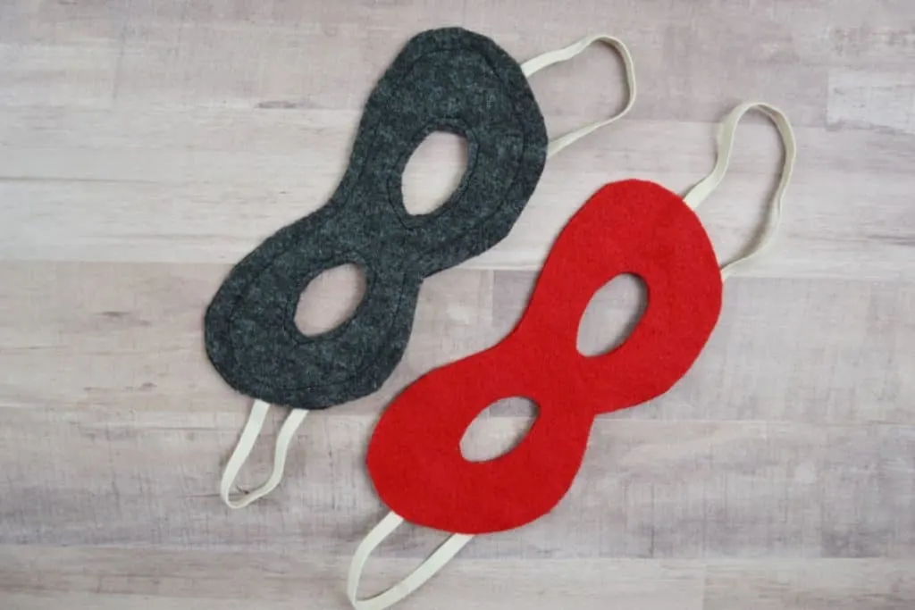 one mask sewn and one mask unsewn