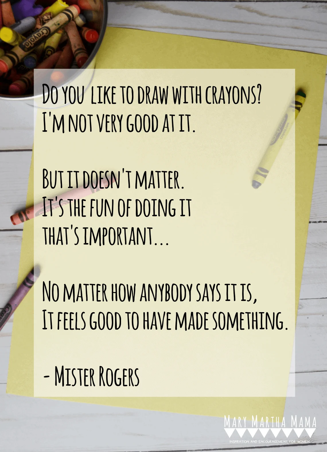 Mister rogers quote about creating