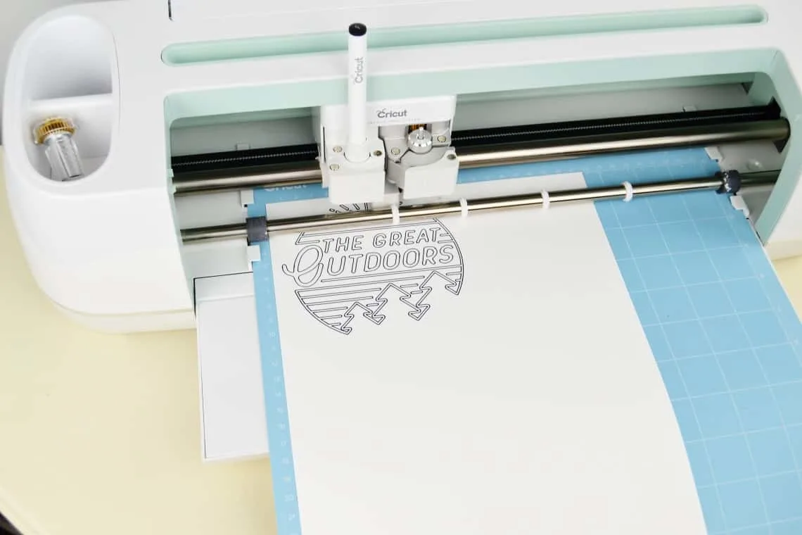 Cricut Maker Review: The pen drawing on card stock