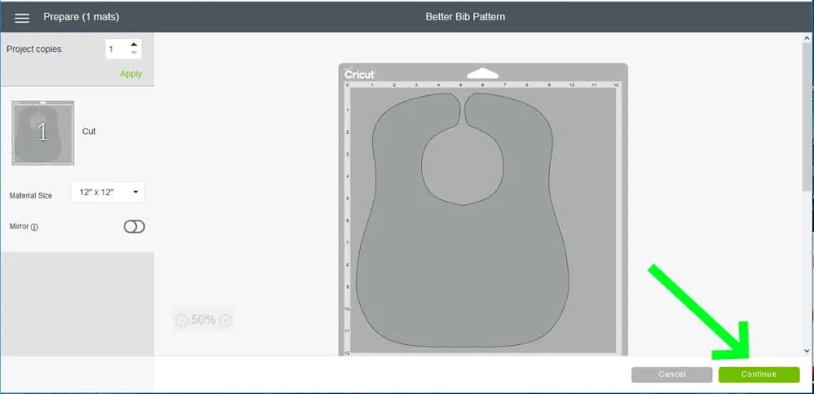 Adding the bib pattern to Design Space