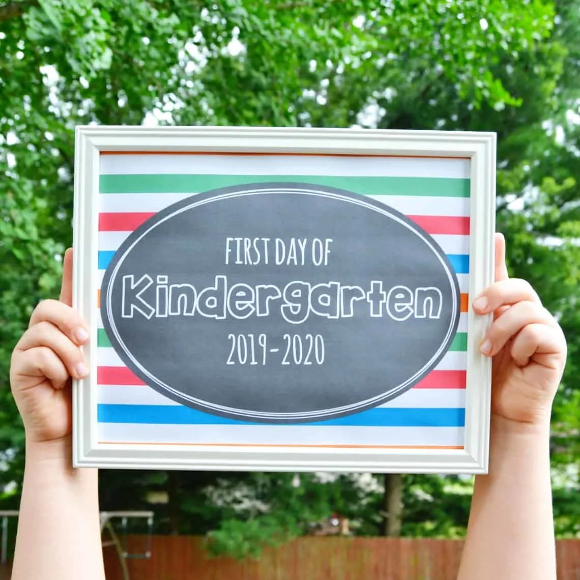 first day of kinder sign
