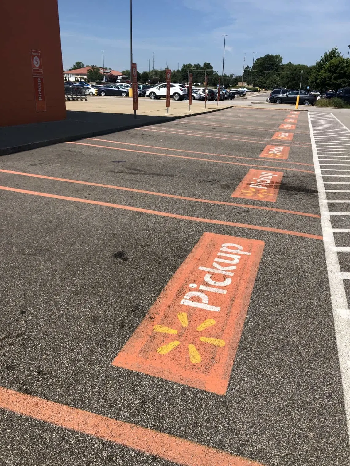 the online grocery pickup area