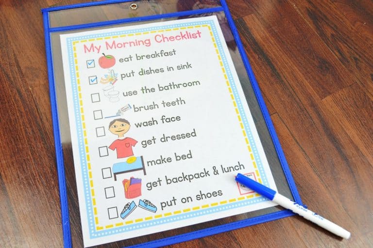 morning checklist for kids