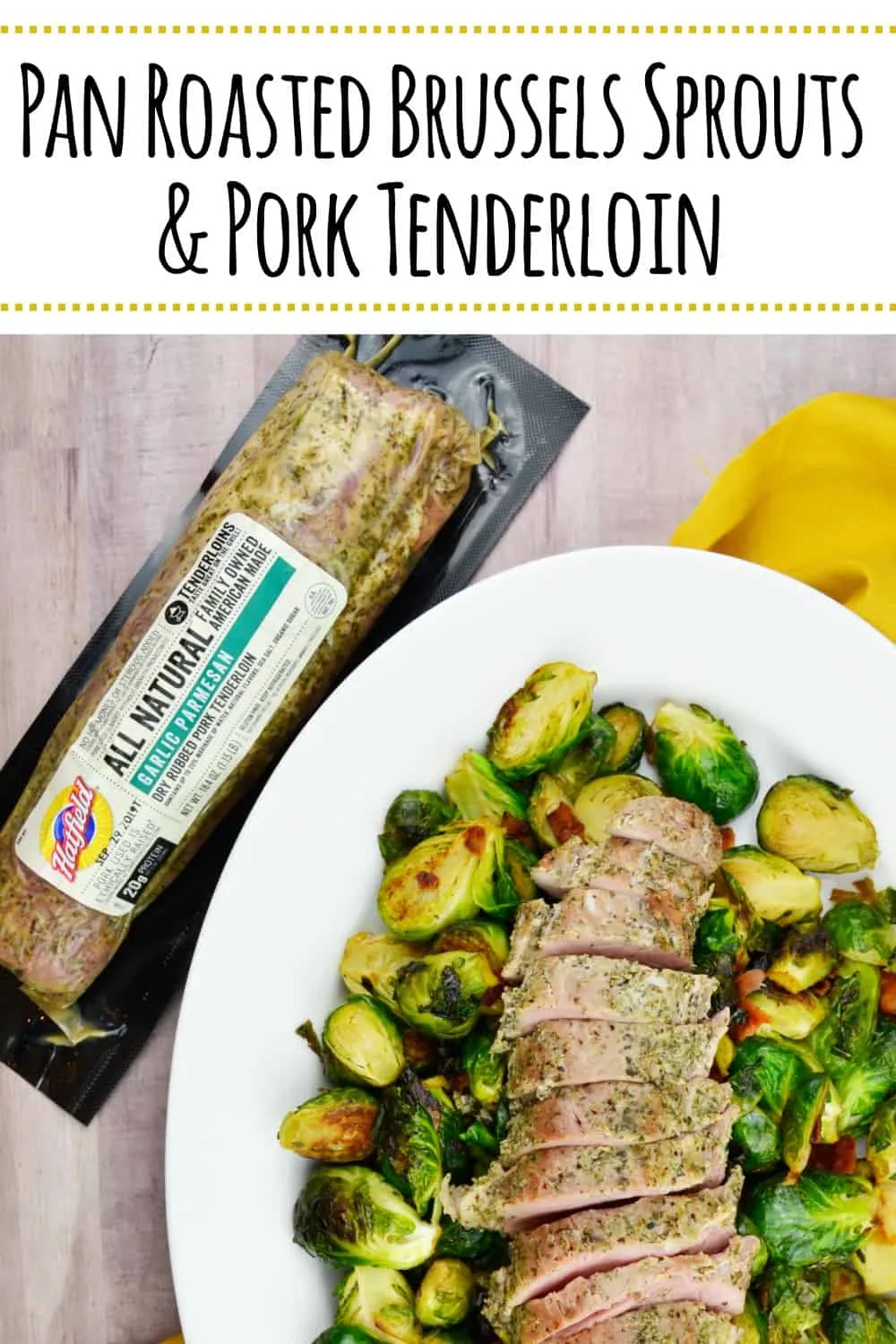 Pan Roasted Brussels Sprouts Recipe- Make delicious Brussels sprouts with bacon following this simple recipe. #panroastedbrusselssprouts #brusselssproutsrecipe #FALLInLoveWithHatfield, #MakeEasyMoreInteresting #simplyhatfield #AD