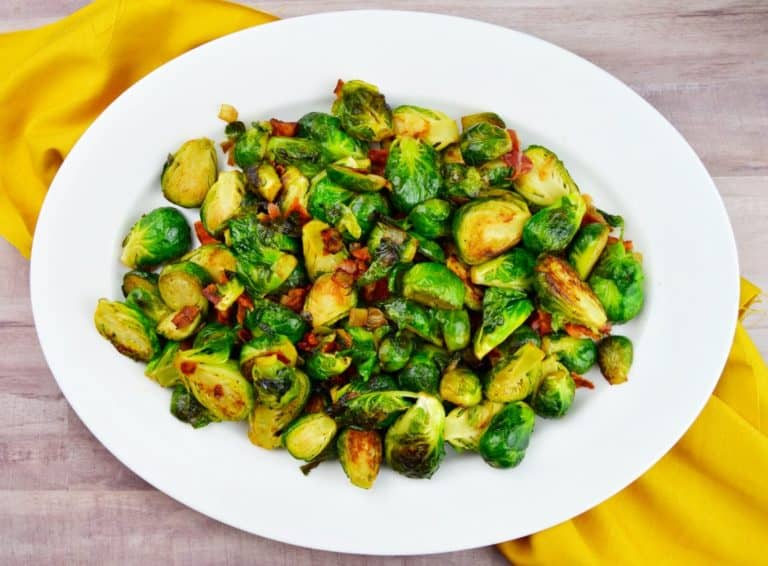 Pan Roasted Brussels Sprouts with Hatfield® Marinated Pork Tenderloin