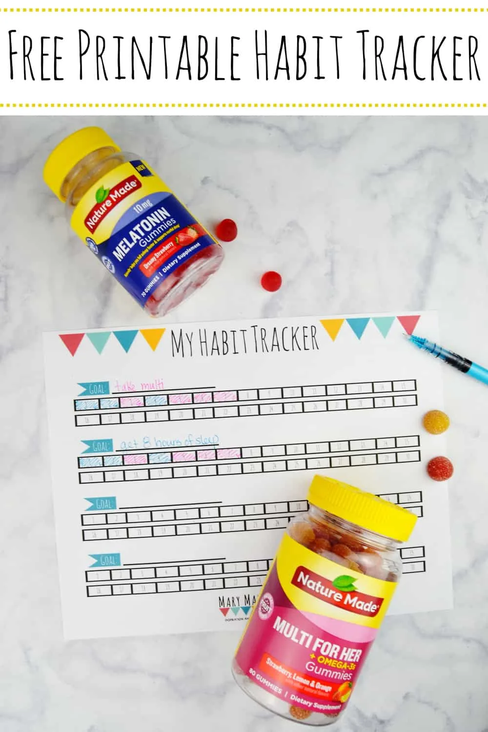 Free Printable Habit Tracker- Track your progress toward your goals 30 days at a time with this habit tracker sheet. #freeprintablehabittracker #habitracker #goaltracker