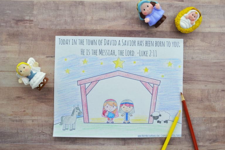 nativity scene coloring pages