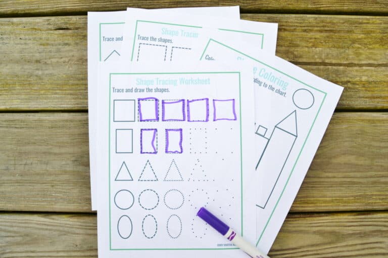 Shapes Worksheets for Preschool [Free Printables]