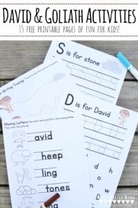 David and Goliath Activities [Free Printables] – Mary Martha Mama