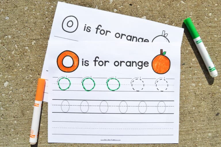 Letter O Tracing Worksheets