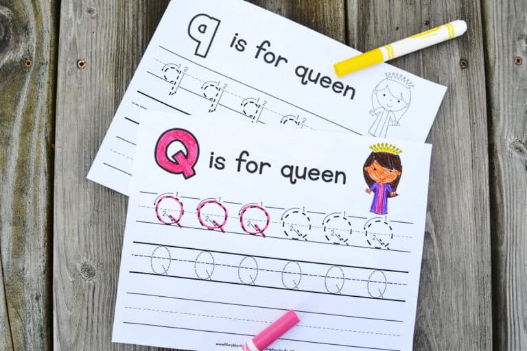Letter Q Tracing Worksheets
