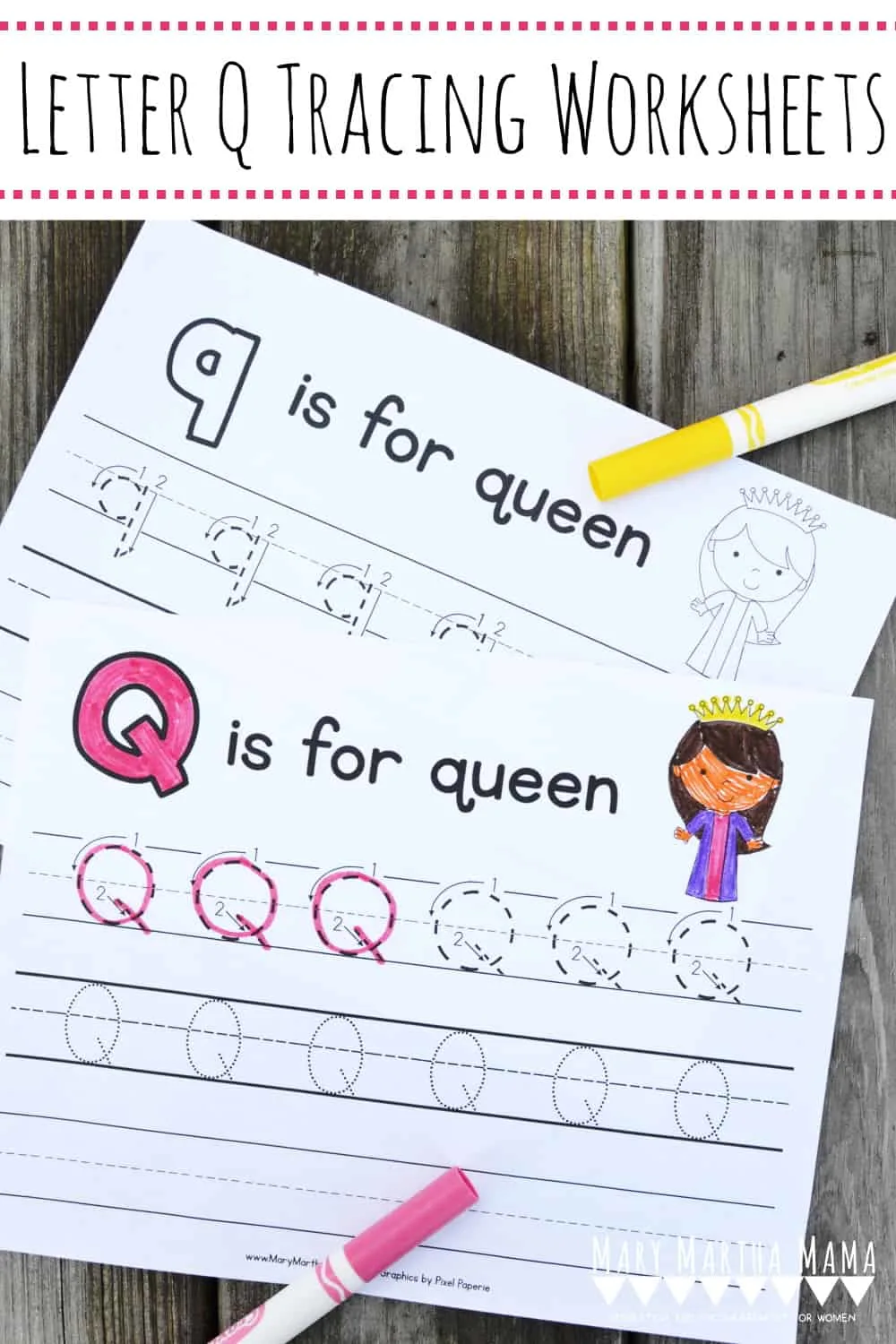 Use these free printable Letter Q Tracing Worksheets to help your kiddo learn proper letter formation for upper and lower case Q.