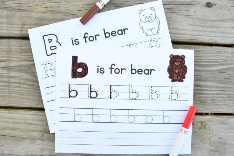 Letter B Tracing Worksheets
