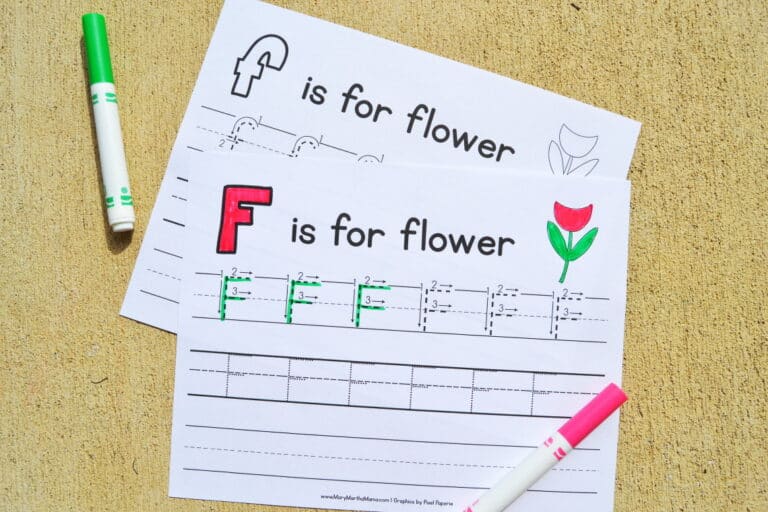 Letter F Tracing Worksheets