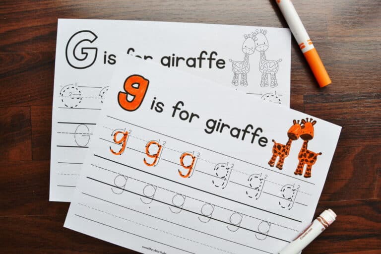 Letter G Tracing Worksheets