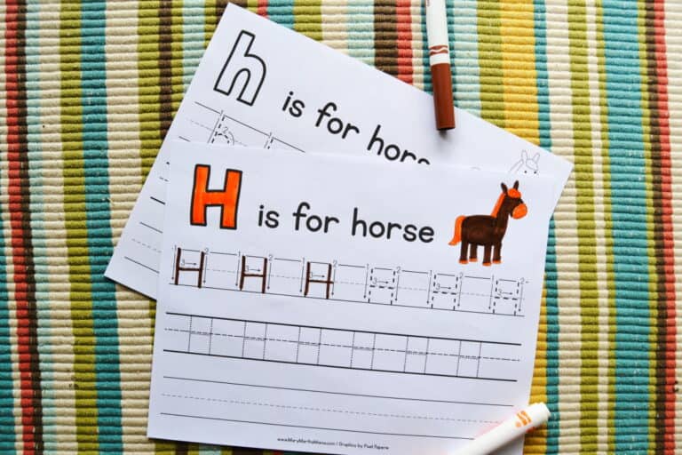 Letter H Tracing Worksheets