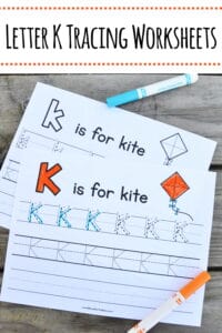 letter k tracing worksheets