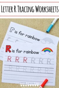 letter r tracing worksheets