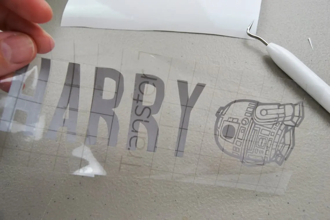 the vinyl transfered onto the transfer tape