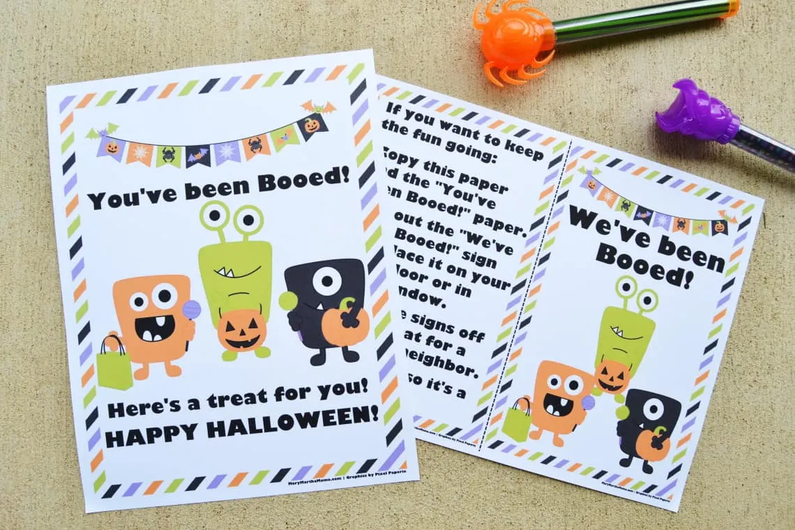 you've been booed printable